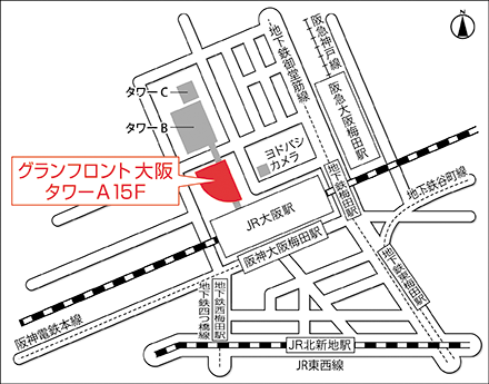 アートネイチャー レディース梅田サロン 地図画像