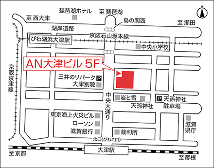 アートネイチャー レディース大津サロン 地図画像