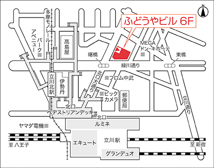 アートネイチャー レディース立川サロン 地図画像