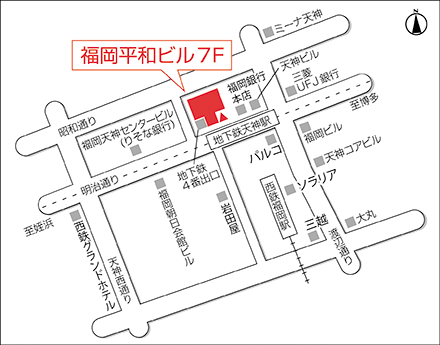 アートネイチャー レディース天神サロン 地図画像