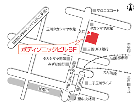 アートネイチャー レディース二子玉川サロン 地図画像