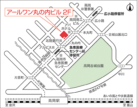 アートネイチャー レディース高岡サロン 地図画像