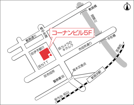 アートネイチャー レディース新居浜サロン 地図画像