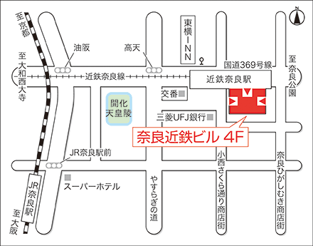 アートネイチャー レディース奈良サロン 地図画像