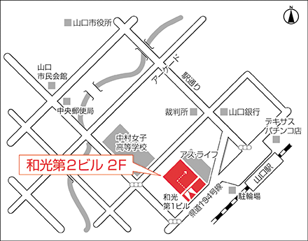 アートネイチャー レディース山口サロン 地図画像