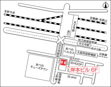 アートネイチャー レディース阿倍野サロン 地図画像