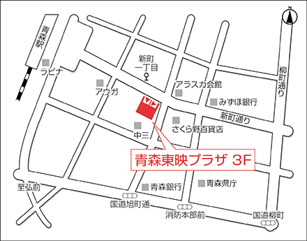 アートネイチャー レディース青森サロン 地図画像