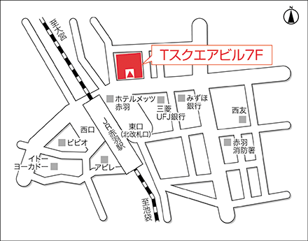 アートネイチャー レディース赤羽サロン 地図画像