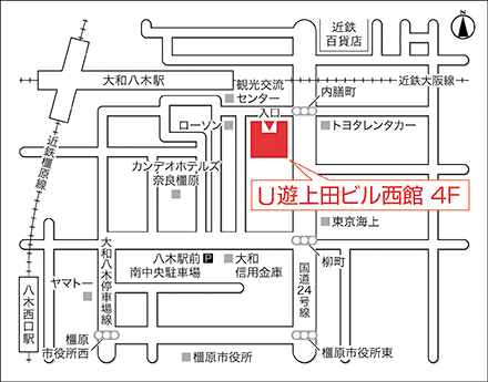 アートネイチャー レディース八木サロン 地図画像