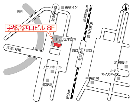 アートネイチャー レディース宇都宮サロン 地図画像