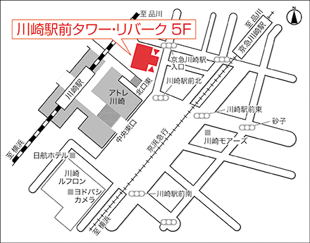 アートネイチャー レディース川崎サロン 地図画像