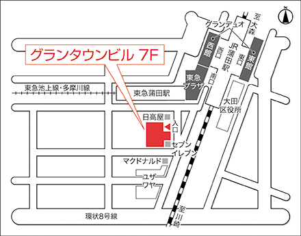 アートネイチャー レディース蒲田サロン 地図画像