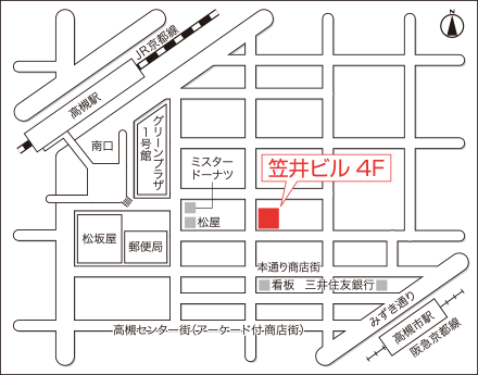 アートネイチャー レディース高槻サロン 地図画像