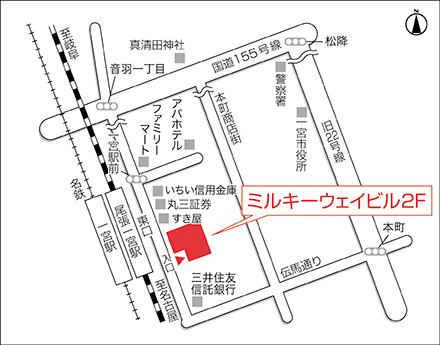 アートネイチャー レディース一宮サロン 地図画像