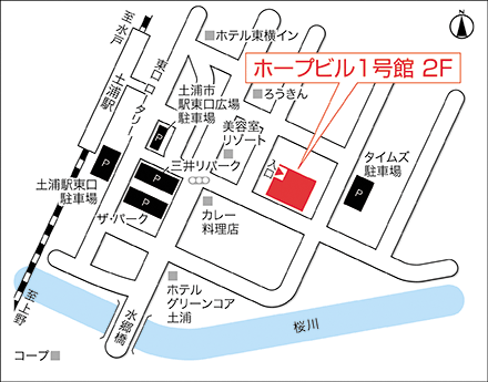 アートネイチャー レディース土浦サロン 地図画像