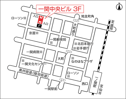 アートネイチャー 一関店 地図画像