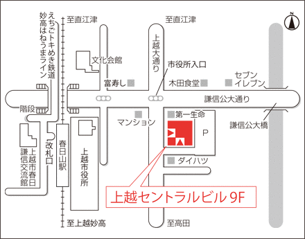 アートネイチャー 上越店 地図画像