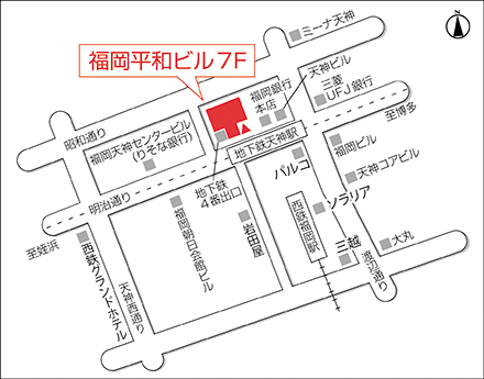 アートネイチャー 天神店 地図画像